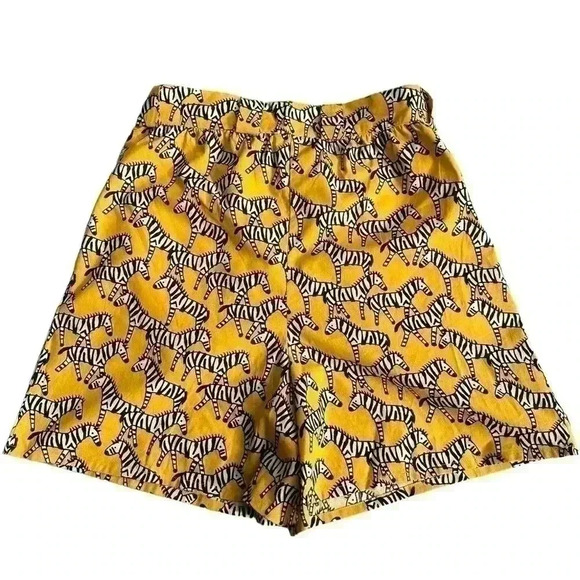 Compania Fantastica XL yellow ZEBRA high waist trouser shorts NWT - Picture 3 of 16